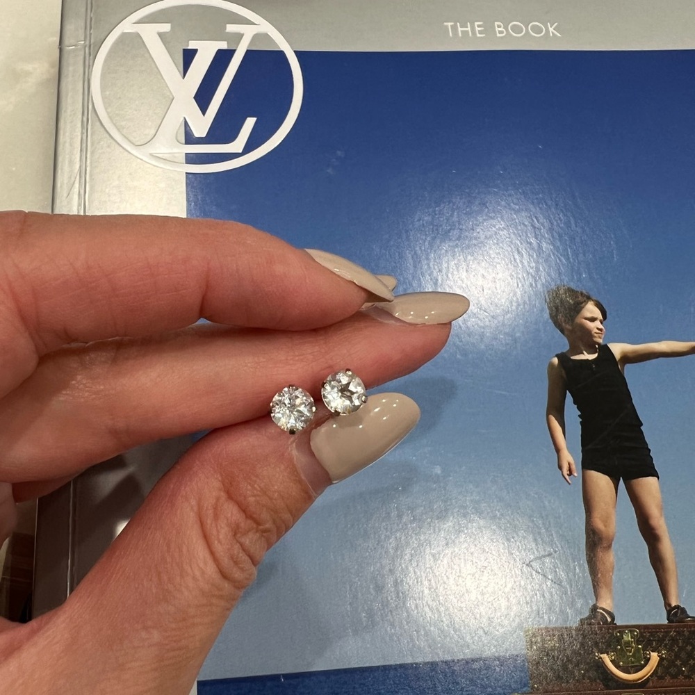 NWOT White Topaz stud earrings